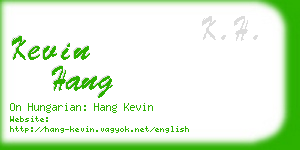 kevin hang business card